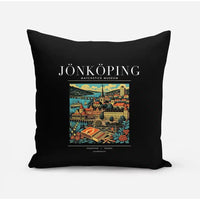 Thumbnail for JÖNKÖPING - Poster - Pillow - Black