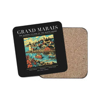 Thumbnail for GRAND MARAIS - Poster - Coaster - Black