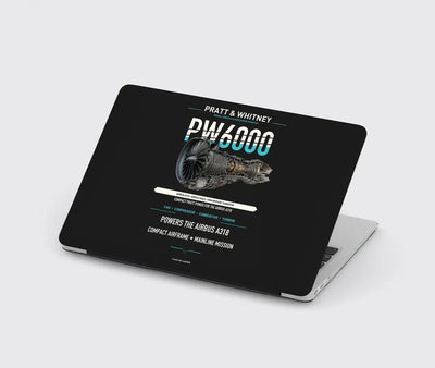 PW6000 design on black MacBook case
