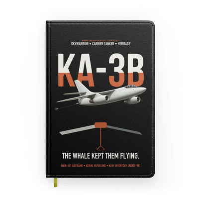 KA-3B Skywarrior design on black notebook