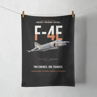Thumbnail for F-4E Phantom II Two Engines One Thunder design on black towel