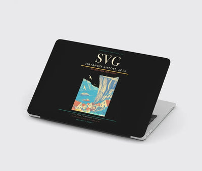 Stavanger Airport, Sola (SVG) design on black MacBook case