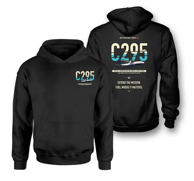 Airbus C295 Air-to-Air Refuelling design on black hoodie