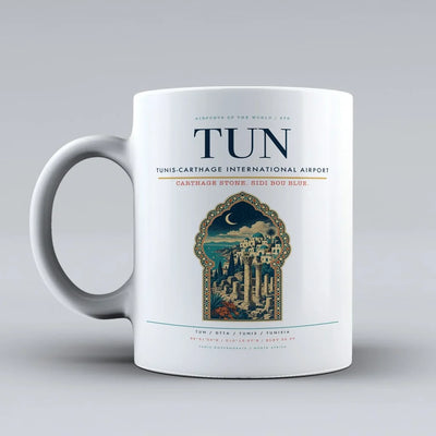 International Airport TUN Mug design on white tunis carthage