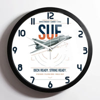 Thumbnail for Dassault Super Étendard design on white framed wall clock