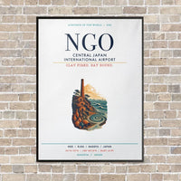 Thumbnail for Central Japan International Airport NGO vertical canvas print - framed - white background