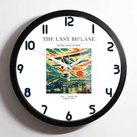 Thumbnail for VINTAGE G4054 - The Last Biplane - Designed Wall Clocks design on white framed