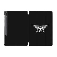 Thumbnail for Drone Silhouette aviation design on tablet case for Samsung tablet.