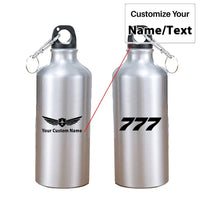 Thumbnail for Boeing 777 Flat Text aviation design on thermos, vacuum-insulated.