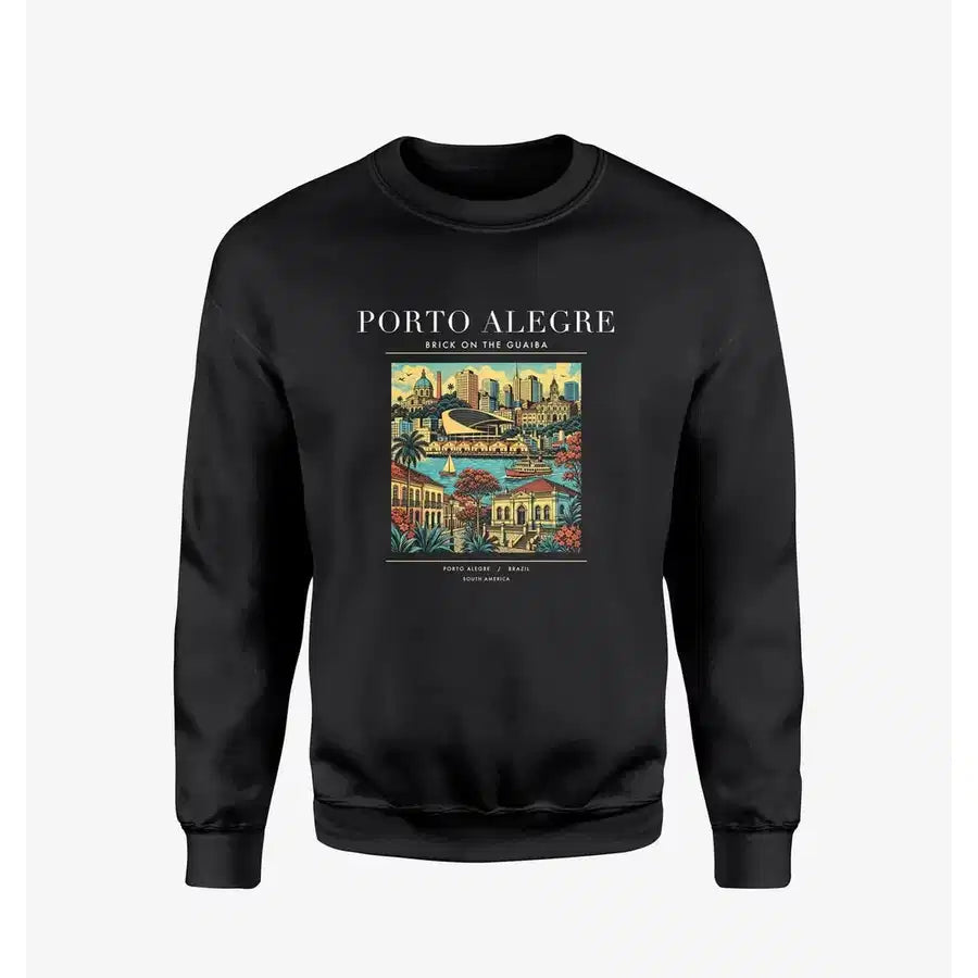 PORTO ALEGRE - Poster - Sweatshirt - Black