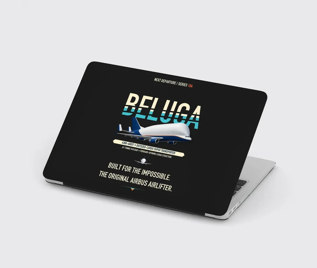Airbus A300-600ST BelugaST design on black MacBook case
