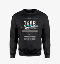 Thumbnail for Saab 340B design on black sweatshirt