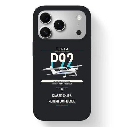 Tecnam P92 Echo MkII design on black magsafe iphone case, for iPhone 17 Pro