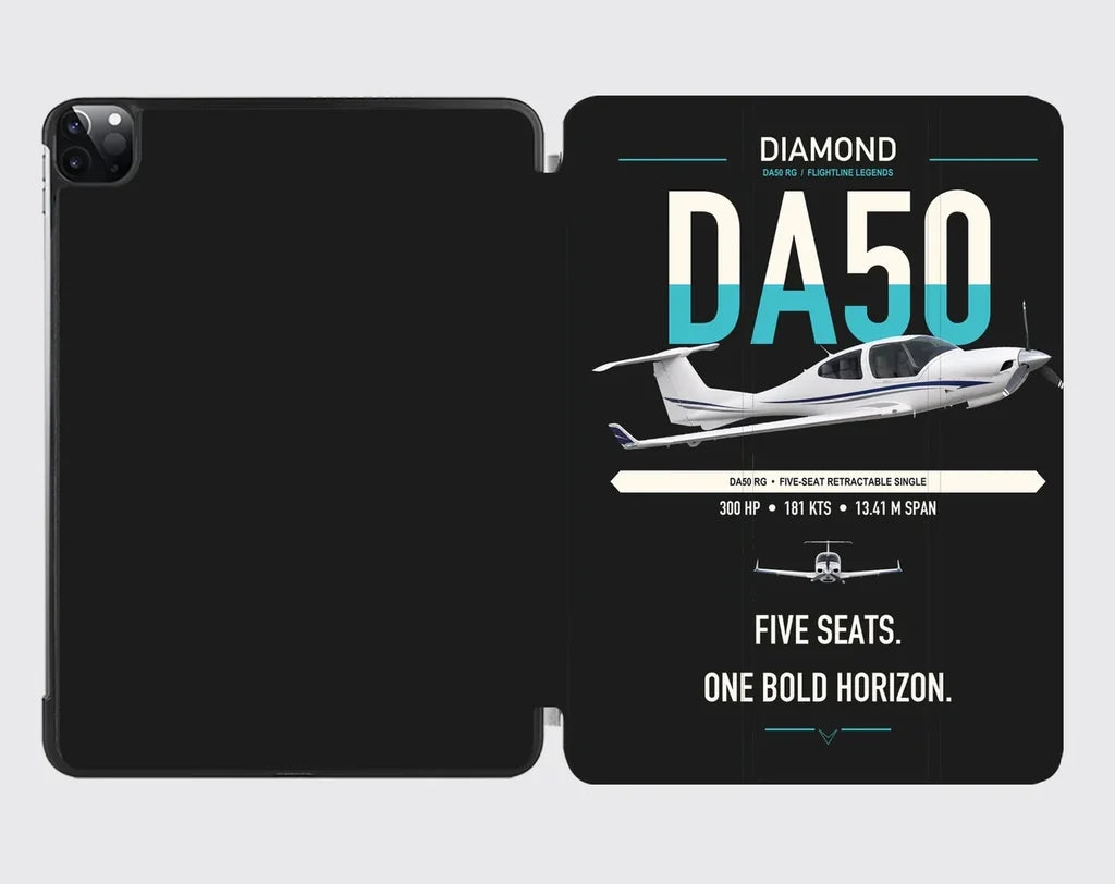 Diamond DA50 RG design on black ipad tablet case