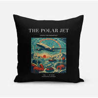 Thumbnail for VINTAGE G4119 - The Polar Jet - Designed Pillows design on black