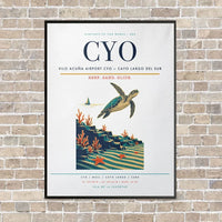 Thumbnail for Vilo Acuña Airport CYO — Cayo Largo del Sur vertical canvas print - framed - white background