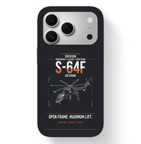 Thumbnail for Erickson S-64F Air Crane design on black magsafe iphone case, for iPhone 17 Pro