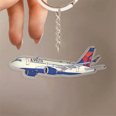 Delta Air Lines Airbus A320 Design Acrylic Keychain