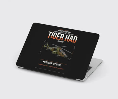 Airbus Helicopters Tiger HAD design on black MacBook case