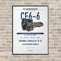 Thumbnail for CF6-6 vertical canvas print - framed - white background