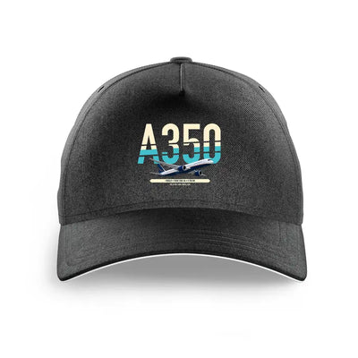 Airbus A350-900ULR design on black printed hat