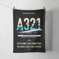 Thumbnail for Airbus A321XLR design on black towel