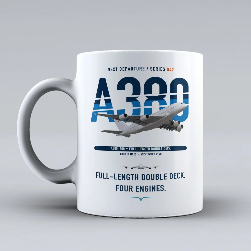 A380-800 Mug design on white airbus