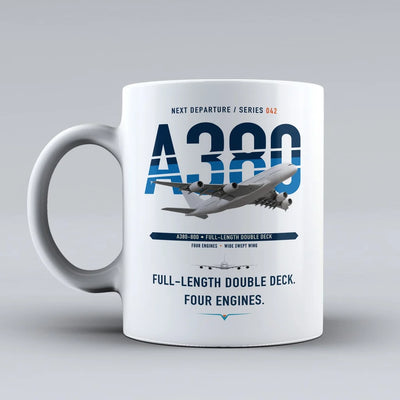 A380-800 Mug design on white airbus