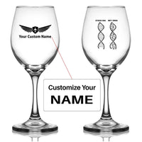 Thumbnail for Customisable Aviation DNA Wine Glass