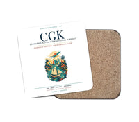 Thumbnail for Jakarta Soekarno-Hatta International Airport (CGK) design on white 1 piece coaster