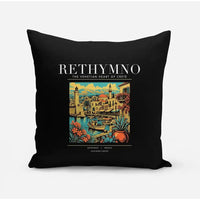 Thumbnail for RETHYMNO - Poster - Pillow - Black