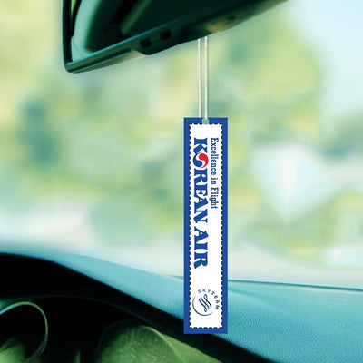 Korean Airlines Car aviation design on scented aviation-themed paper car air freshener.