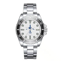 Thumbnail for Airbus A330 Luxury Aviators aviation-themed aviator watch, polished premium stainless steel.