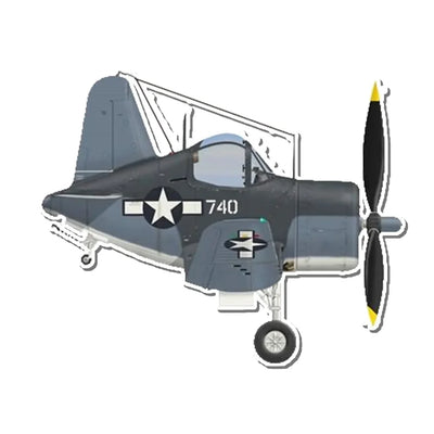 United States Marine Corps Marine Fighting Squadron 214 F4U Corsair VMF-214 Airplanes sticker, Wide 6cm (2.3inches)