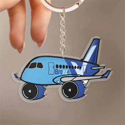 Breeze Airways Airbus A220 Design Acrylic Keychain