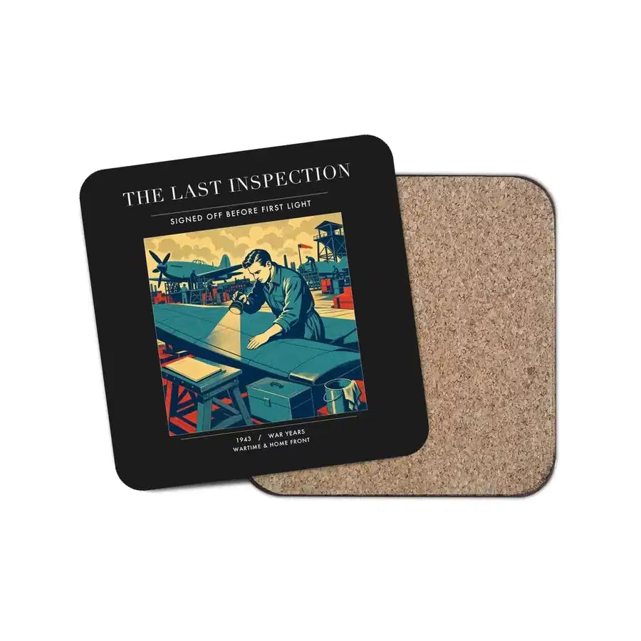 The Last Inspection - Designed Coasters design on black 1-piece