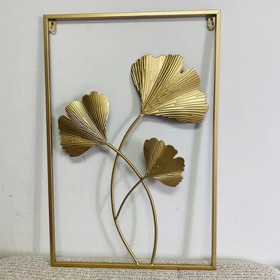 Three-lobed ginkgo leaf Wall Decoration/Hanging: For Living Room aviation design on premium decorative material hanging wall.