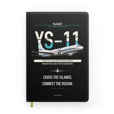 NAMC YS-11A design on black notebook
