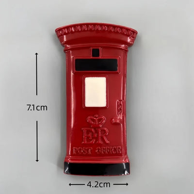 London Mailbox 3D Metal Fridge aviation design 3D metal magnet sticker in 3D metal with magnetic back.