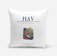 Thumbnail for Havana José Martí International Airport (HAV) design on white pillow