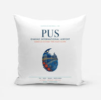 Thumbnail for Gimhae International Airport Busan (PUS) design on white pillow