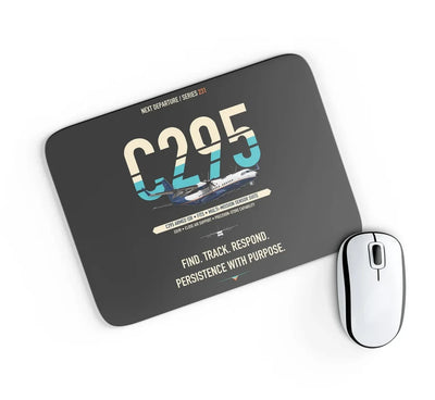 Airbus C295 Armed ISR design on black rectangle mouse pad