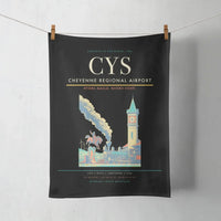 Thumbnail for Cheyenne Regional Airport (CYS) design on black towel