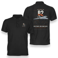 Thumbnail for Avro Vulcan B2 design on black double-side polo t-shirt, double-side print
