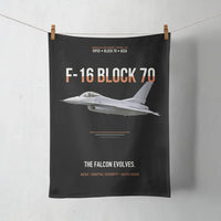 Thumbnail for F-16 Block 70 The Falcon Evolves design on black towel