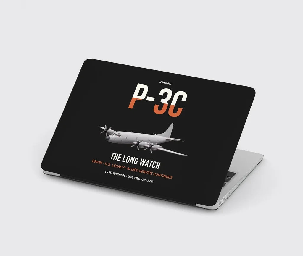 P-3C Orion design on black MacBook case