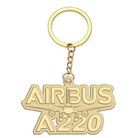 Thumbnail for Amazing Airbus A220 aviation hollow key chain in polished alloy.