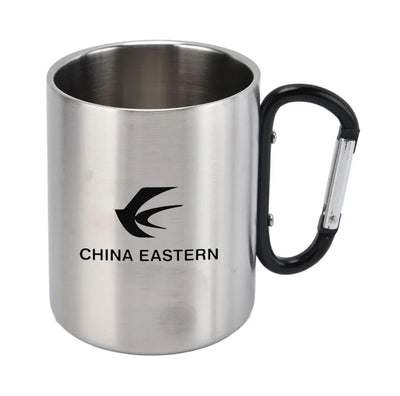 China Eastern Airlines aviation design on outdoor mug, durable insulated construction.