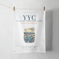 Thumbnail for YYC Calgary International Airport (YYC) design on white towel