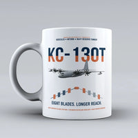 Thumbnail for KC-130T NP2000 design on white ceramic mug, double-side print